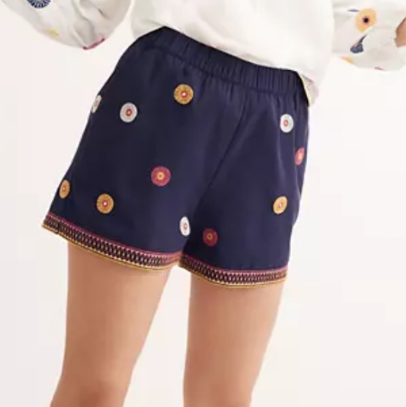 Madewell Embroidered Pull On Shorts - Picture 1 of 4